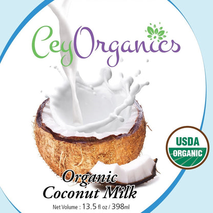 CeyOrganics Organic Coconut Milk in a can.No Additives or Preservatives